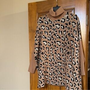 Chico's Camel Ribbed Knit Sweater